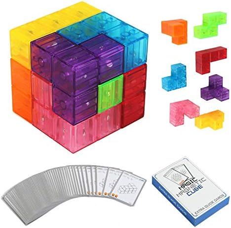 Magnetic Soma Cube Block - Educational Puzzle Toys for Kids Stress Relief by Wtohobby