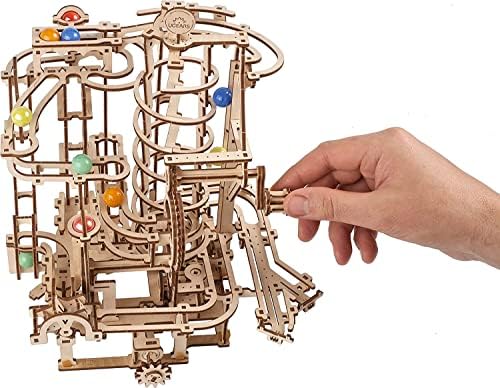 UGEARS Marble Run Spiral Hoist, 3D Puzzle, 11.2-inch Height, Wooden Marble Run Spiral Hoist Models, Mechanical Model Wooden Puzzles for Hobbyists - Image 5