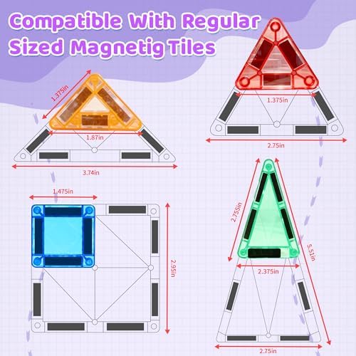 Mruikeny Mini Magnetic Tiles Travel Toddler Toys - Image 5