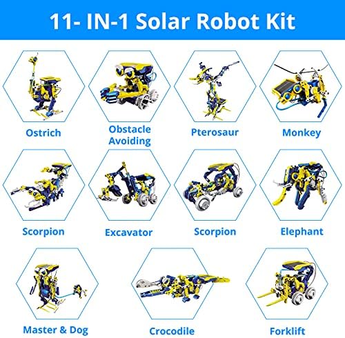 STEM Projects 11-in-1 Solar Robot Toy for Kids Ages 8-12, Science Kits Educational Robotics to Build, Christmas Birthday Gifts for 8 9 10 11 12 13 14 Year Old Boys Girls Teens. - Image 5