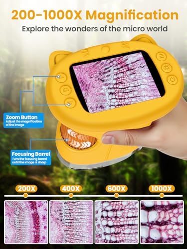 1000X Handheld Digital Microscope for Kids, 2.4" IPS Screen STEM Toys - Image 4
