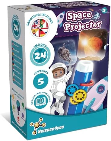 Science4you Space Torch and Projector - Solar System Projector Torch, Explore the Universe, Galaxy Light with Planets for Kids, Space Toys, Games and Gifts for 4 Year olds Boys and Girls by Science4you