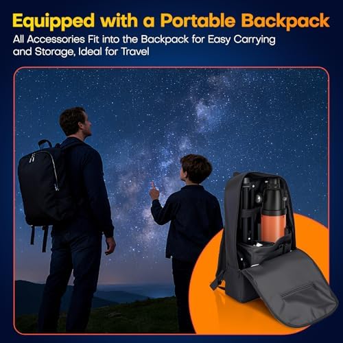 USCAMEL Telescope for Adults 90mm High-Powered: Refractor for Kids 8-12 - Image 6