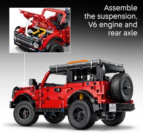 LEGO Technic Kids Toy Car - Building Kit for Boys and Girls, Ages 10+, Makes a Cool Birthday Gift, Authentic Ford Trim & Details - 42213 - Image 3
