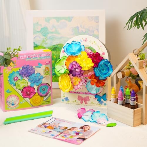DIY Flower Craft Kits Magic Dyeing Florist Bouquet Maker Art Supplies Arts - Image 3