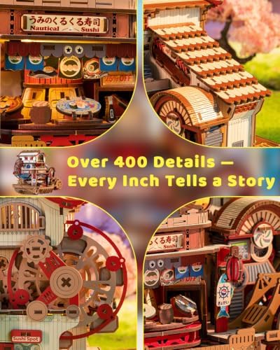 DIY Miniature House Kit Nautical Sushi 3D Wooden Puzzles for Adults - Image 5