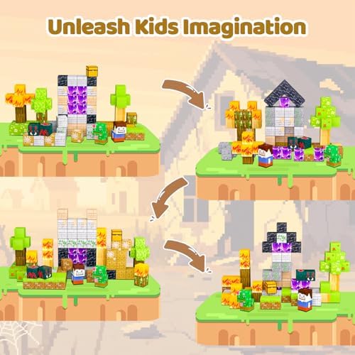 Magnetic Blocks, 100PCS Toys Building Cube Birthday Gifts for Kids - Image 3