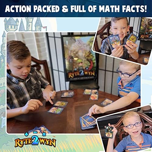 Ryte2Wyn - The Magical Card Game of Math - Practice Every Addition, Subtraction and Multiplication Math Fact from 0-9 - Ages 5 & Up - Kindergarten, 1st, 2nd, 3rd, 4th & More - Image 3