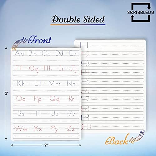 Scribbledo 2 Pack Alphabet Tracing Board, Dry Erase Lapboard Ages 3 to 5 - Image 2