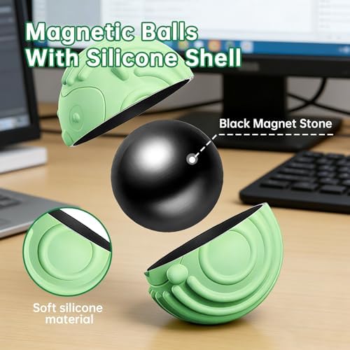 8PC Silicone Magnetic Balls Fidget Toys Stress Balls for Adults,Teens,Women - Image 3