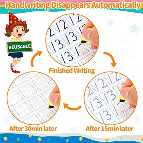Large Magic Grooved Writing Practice Book-Reusable Handwriting Practice for Kids 8-10- Pre k workbooks - Image 4