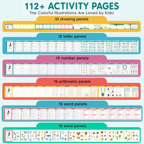 8-Books Magic Grooved Writing Practice, Tiny Thinkers Reusable Indented Handwriting Practice for Kids 3-5, Your Little Explorer Motor Magic Happy Writer System - Image 4