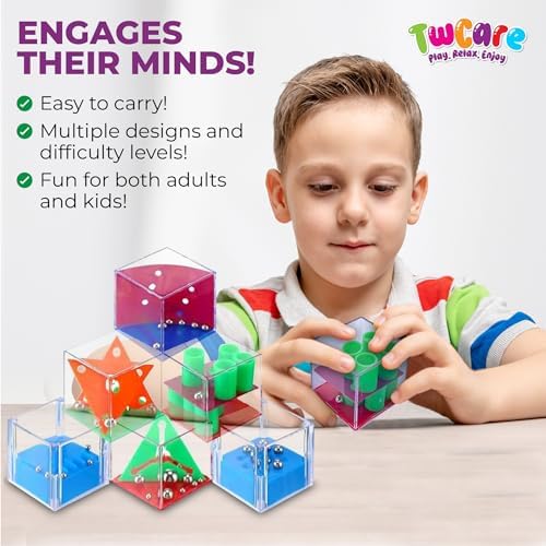 Brain Teaser Puzzle Cubes Party Favors for ADHD Autism Kids Adults 24 Pack Fidget Toy Set Gifts Mini Games Stress Relief Stocking Stuffers Bulk Goodie Bag Filler Treasure Box Classroom Prizes School - Image 4