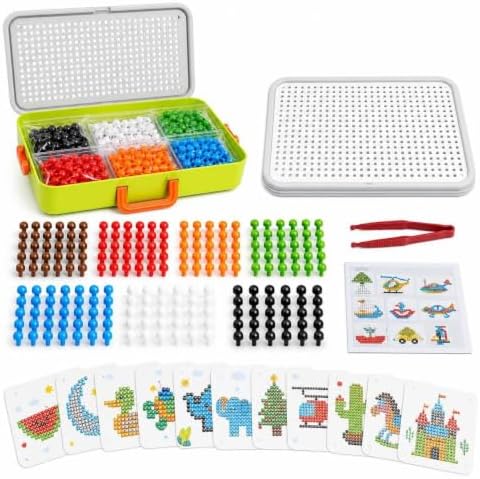 Toddler Puzzles Games for Kids 3-5, STEM Toys 3D Mushroom Nail Puzzle 460 Pieces Building Peg Kit DIY Creative Brain Teaser Puzzle Birthday Gifts for Boys Girls 3 4 5 6 7 8 Year Old - Image 2