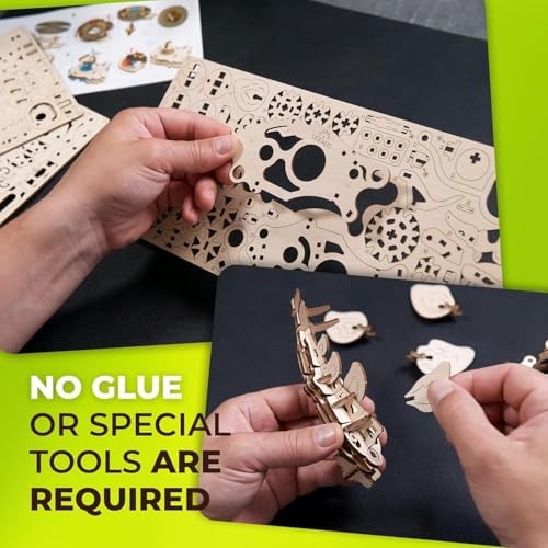 UGEARS Stegosaurus 3D Puzzle, Stegosaurus Models Dinosaur Building Kit, Mechanical Dinosaur Puzzle Model Kit for Assembly, DIY Kits for Adults Dinosaur Gifts, 305 Pcs - Image 6