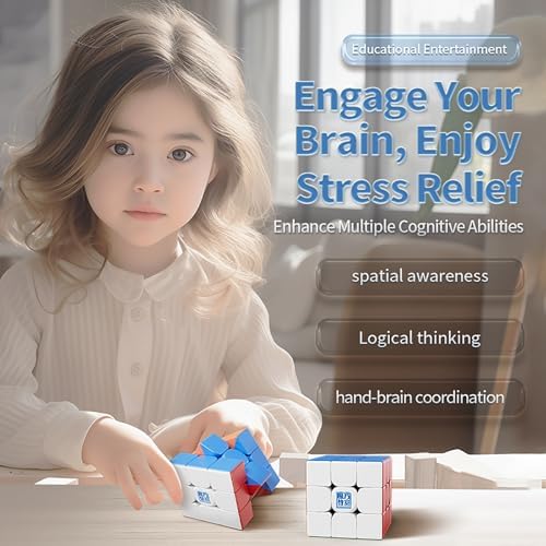 Speed Cube Set, Meilong 2x2 3x3 4x4 5x5 Stickerless Speed Cubes Bundle with Gift Box (2-5 Speed Cube Set) - Image 5