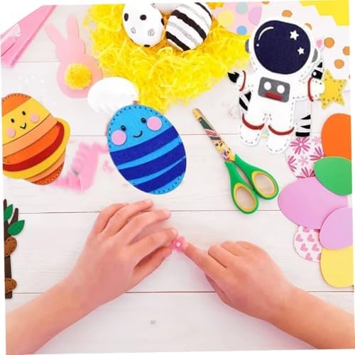 Sjfbebsy 11Pcs Sewing Kits for Kids 8-12, Felt Solar System Kids Sewing Kit Educational Beginners Space Kit for of All Ages - Image 4