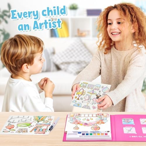 JoyCat Paint with Water Coloring Books for Toddlers (Funfair) - Image 4