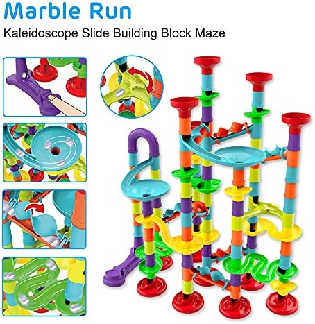 Blacka Marble Run Set Maze Race Building Blocks Marbles for Kids Ages 4 5 6 7 8 9 10+ Girls Boys Toys STEM Educational Birthday Gift Festival Present,A880,Large - Image 2