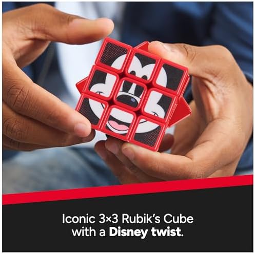 Rubik’s Cube Mickey Mouse Disney Cuber, Problem-Solving Challenging Brain Teaser Collectible Fidget Toy for Puzzle Lovers & Disney Fans Ages 8 and up - Image 3
