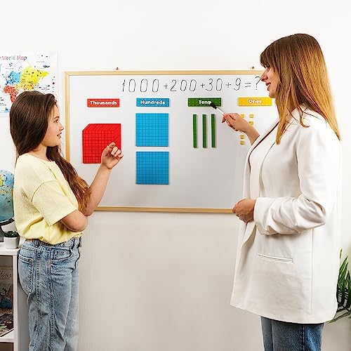 Simply magic 131+4 PCS Jumbo Colorful Magnetic Base Ten Blocks for Math - Image 4