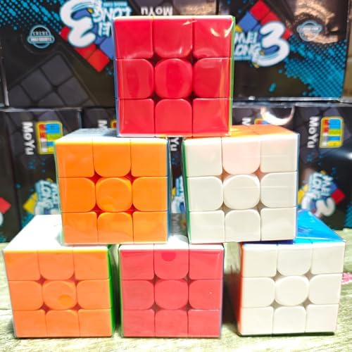 3x3 Speed Cube Set | 6 Pack Speed Cube Bulk Magic Cube Set, School Classroom Prize for Students Birthday Party Favors Stocking Stuffers Gifts for Kids Teens Adults(Stickerless) - Image 3