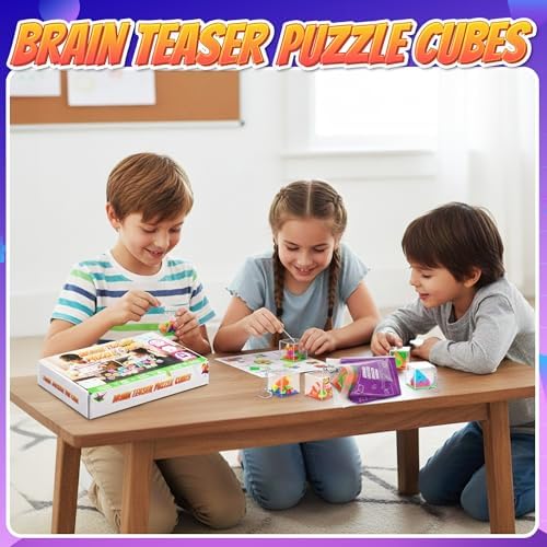Brain Teaser Puzzle Cubes Keychains (24-Pack) Mini Maze Party Favor Toys - Image 5