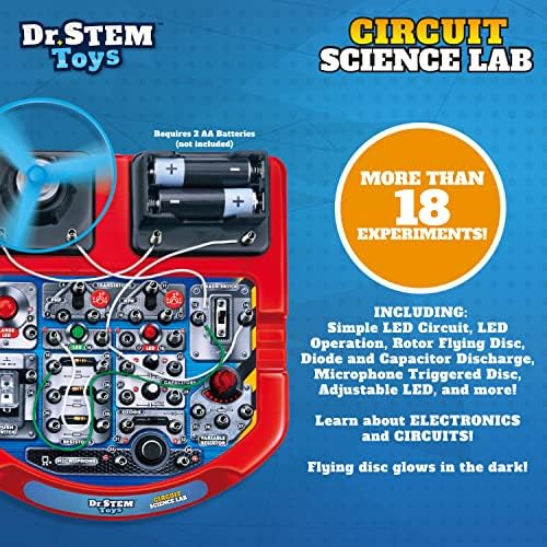 Dr. STEM Toys Circuit Board for Kids | Fun Educational Science Kit with Real Wires, LED Lights & a Fan that Actually Flies | Includes 18 Cool Science Experiments for Boys & Girls Ages 8 & Up - Image 3