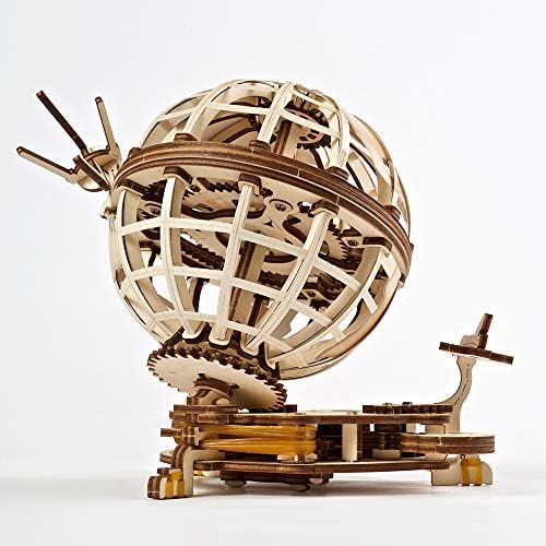 UGEARS Globe 3D Wooden Puzzles for Adults - Wooden Model Kits for Adults Brain Teaser Puzzles Models for Adult to Build Mechanical Models Educational World Globes Puzzle Hobby Set - Image 6