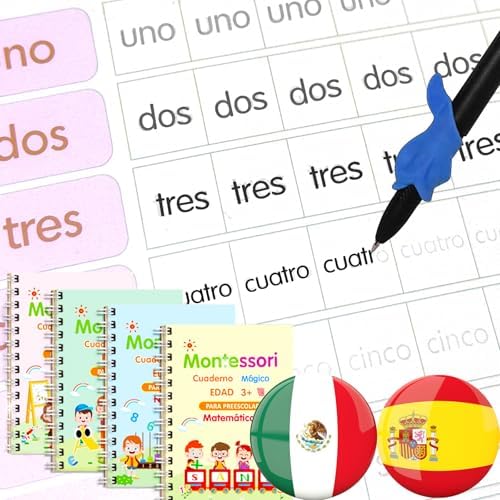 Magic Grooved Writing Practice for Kids - Mexican, Small, 4 PCS by KILOGOGRAPH
