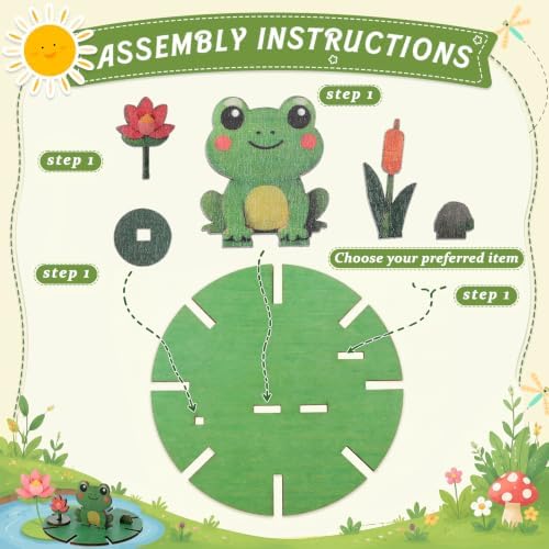 Silipull 3D Frog Puzzle 12 Piece Paper Craft Kit for Kids 8+ - Image 3