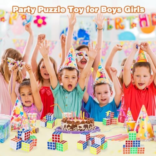 12 pcs 2.1in 5.3x5.3 Cube Puzzle Party Favors for Kids, Magic Cube School Rewards & Classroom Prize for Students, Birthday Party Favors Easter Christmas Stocking Stuffers Gifts for Kids - Image 7