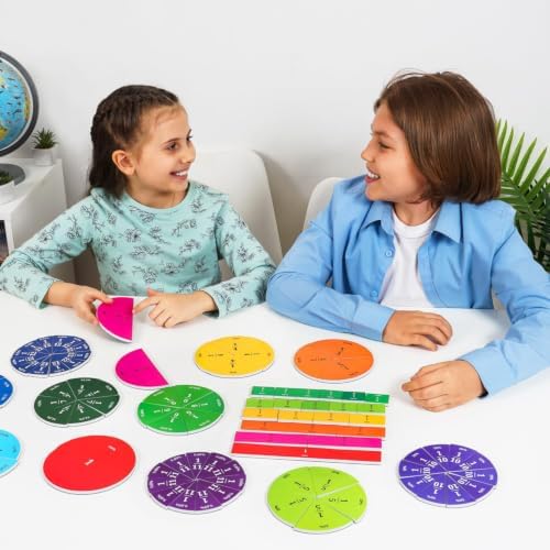 166 PCS Simply Magic Magnetic Fraction Tiles & Fraction Circles Percentages - Image 2