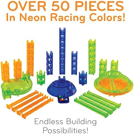 MindWare Q-BA-Maze 2.0 Super Race Set Marble Run, 68 Pieces - Image 4