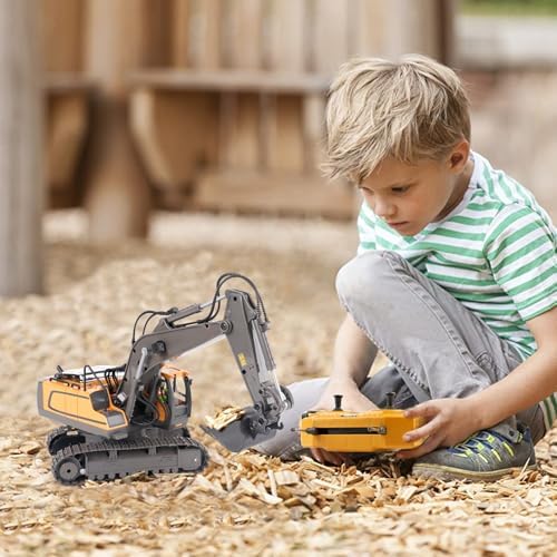 PREPOP RC Excavator, Remote Control Construction Toy Vehicle - Image 4