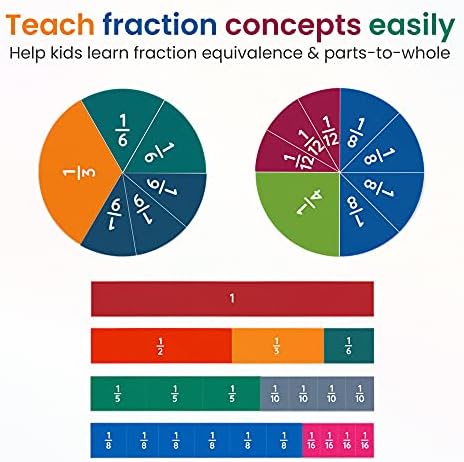Oyster&Pop Magnetic Fraction Tiles & Circles - Large Manipulatives Set - Image 5