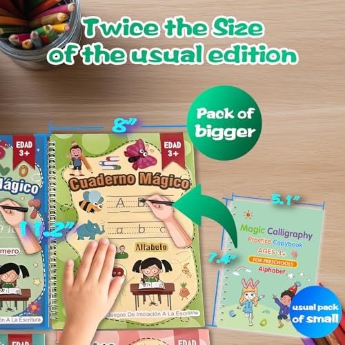 Magic Grooved Writing Practice for Kids - Spanish, Big, 4 PCS - Image 2