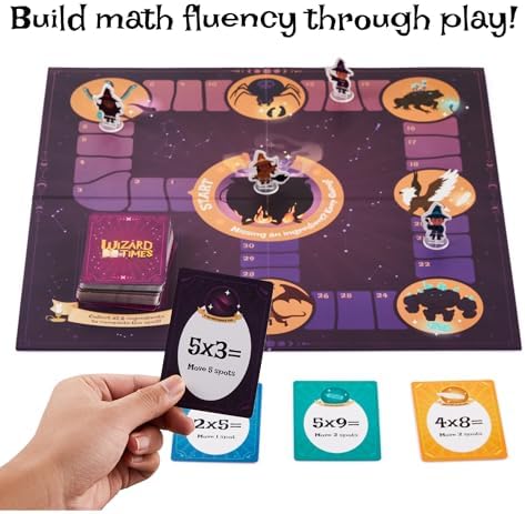 Wizard Times Multiplication Game - Math Games for Kids 8-12 - Fun Multiplication Board Game for Learning Times Tables 0-12 - Math Facts Games for 3rd 4th 5th Grade - Image 5