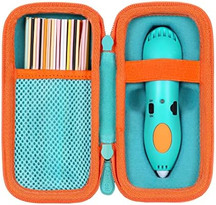 Aenllosi Storage Case for 3Doodler Start+Essentials, Green+Orange Zipper - Image 2
