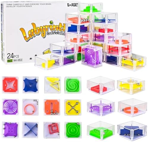 GOLDGE 24 Pcs Balance IQ Maze Game Toy Set by GOLDGE