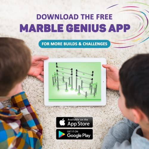Marble Genius Marble Rails Starter Set, 200 Pieces, STEM Toy - Image 5