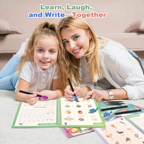 Magic Grooved Practice Copybook for Kids 3-8，6 Handwriting Practice Books - Image 7