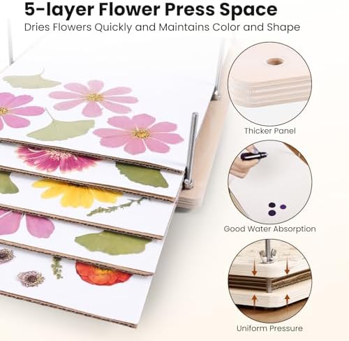Extra Large Flower Press Kit for Adults, 17" x 11.8" Flower Pressing Kit - Image 3