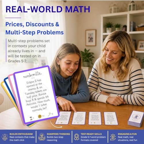 Numberella Deluxe Math Board Game Level 2 | Ages 10-13 | Fraction, Decimals - Image 3