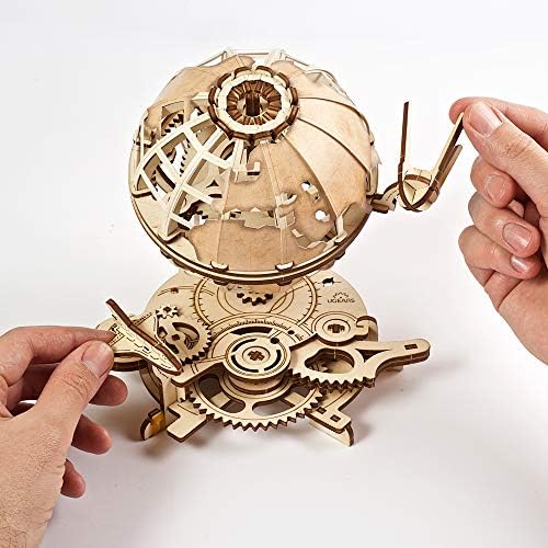 UGEARS Globe 3D Wooden Puzzles for Adults - Wooden Model Kits for Adults Brain Teaser Puzzles Models for Adult to Build Mechanical Models Educational World Globes Puzzle Hobby Set - Image 5