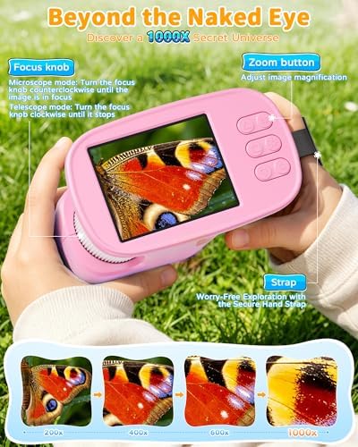 1000X Handheld Microscope for Kids, 4K Digital Kids Microscope Science Kits - Image 5