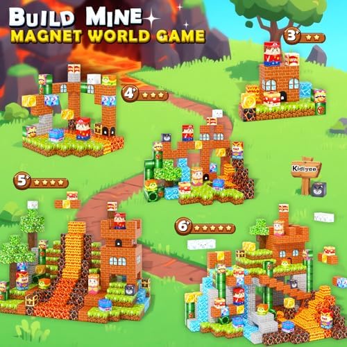 Magnetic Blocks Building Toys, Mine Magnet World Game Set for Kids Ages 4-8 5-7 6-8, STEM Sensory Magnetic Toys for Toddlers, Gift for 3+ Year Old Boys Girls - Image 3