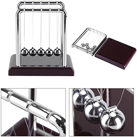 DEWIN Newtons Cradle Pendulum Steel Balance Swinging Magnetic Ball Perpetual Motion Desk Toy Physics Science Desk Fun Toy Swinging Kinetic Balls for Office Decor Gift 3.35 x 2.76 x 3.54 Inches - Image 7