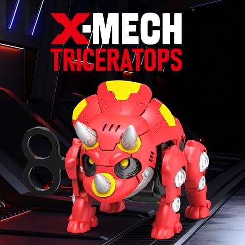 DINOBROS STEM Dinosaur Mechanical DIY Building Blocks Toy Triceratops 3D Puzzle Assembling Robot Wind Up Walking Dinosaurs Take Apart Toys for Kids X-MECH - Image 6