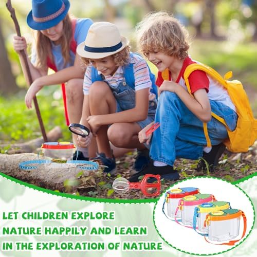 Halloscume 8 Set Kid Bug Catcher Kit, Insect Viewer with Magnifying Lid - Image 6